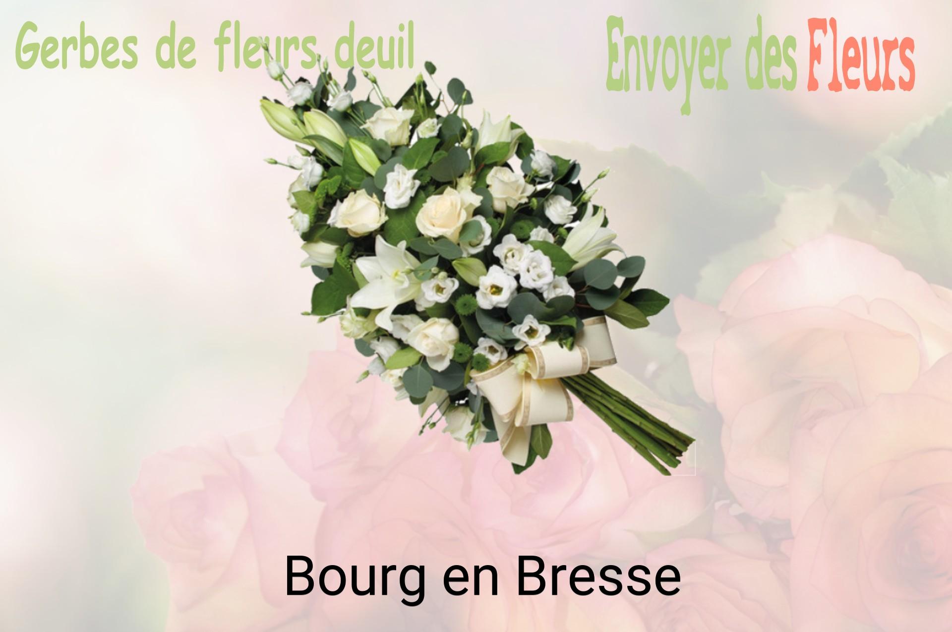 Gerbe de fleurs de deuil livrée à Bourg-en-Bresse